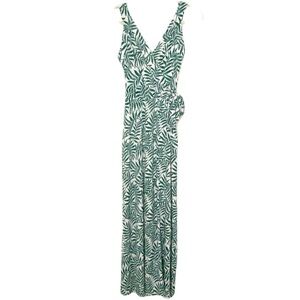 NWT Stitchfix 41 Hawthorn Small Green Leaf Pattern Hellene Faux Wrap Maxi Dress